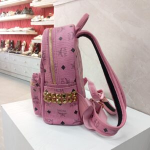 کولهپشتی زنانه MCM مدل Stark Backpack in Visetos with Side Studs | کوله | تاناسنتر