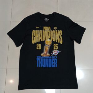 تیشرت مشکی مردانه نسخه محدود Nike مدل NBA Finals Champions 2025 - طرح Oklahoma City Thunder | تیشرت | تاناسنتر