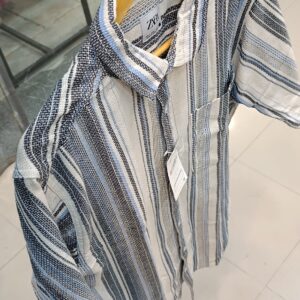 پیراهن مردانه ZARA جنس حصیری با طرح راه‌راه